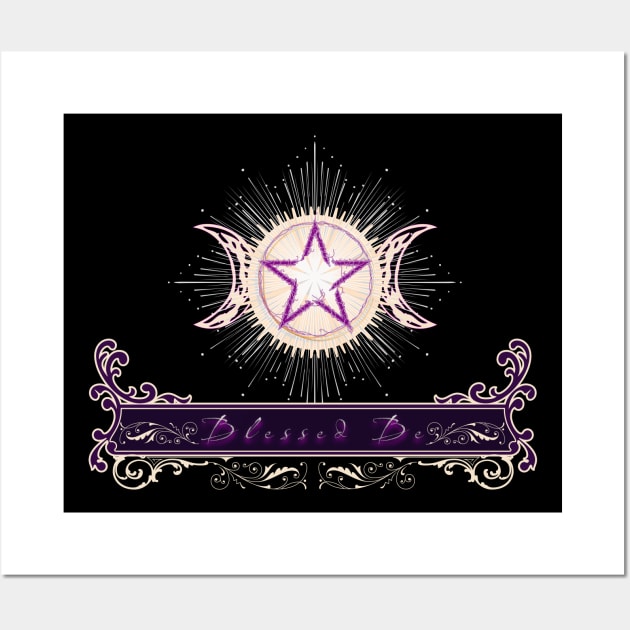 Blessed Be - Purple Edition Wall Art by mythikcreationz